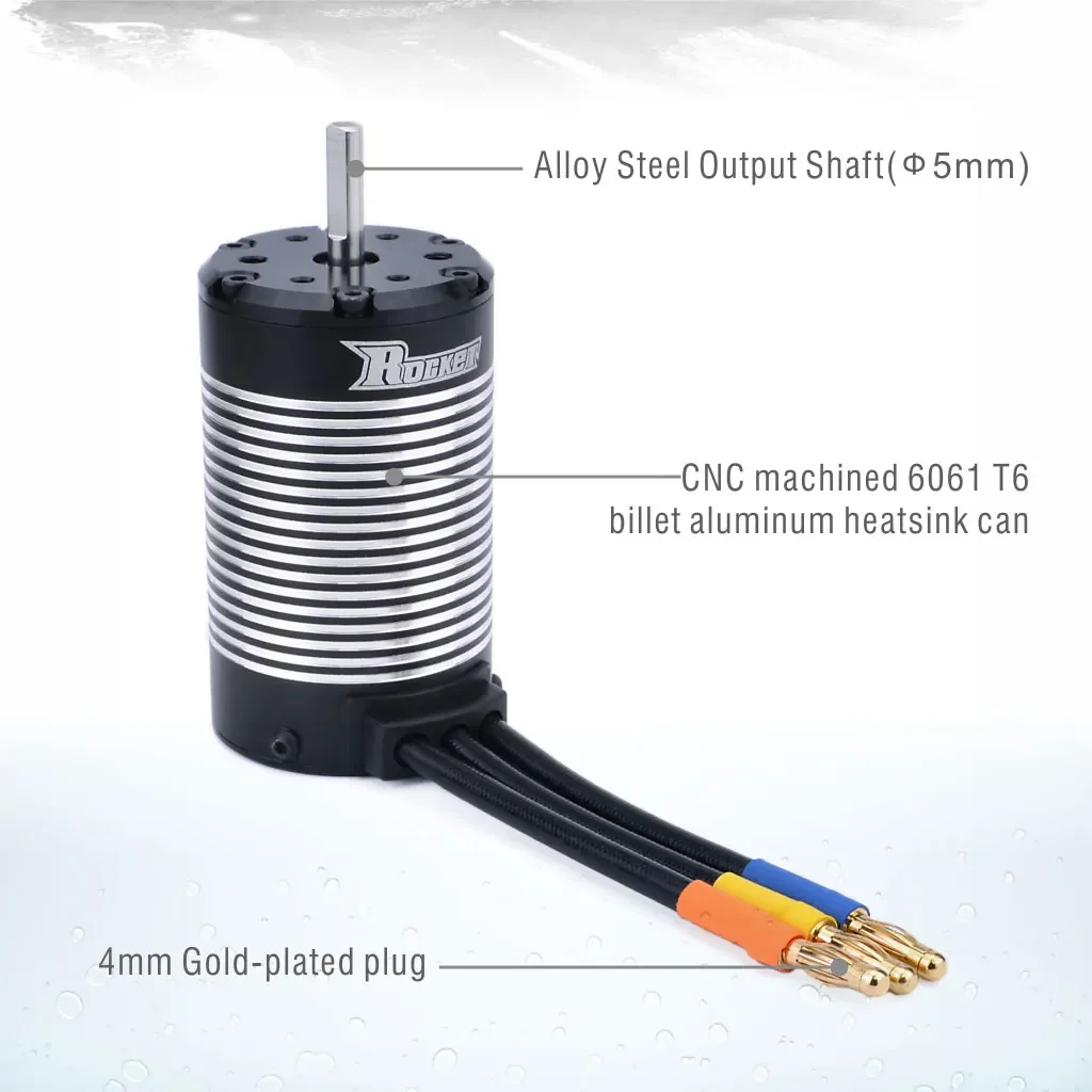 ROCKET-RC F540 2845 3650 3660 3665 3670 3674 4068 Waterproof Brushless Motor for 1/10 1/12 RC Car Model WLtoys 12428 10428 WPL