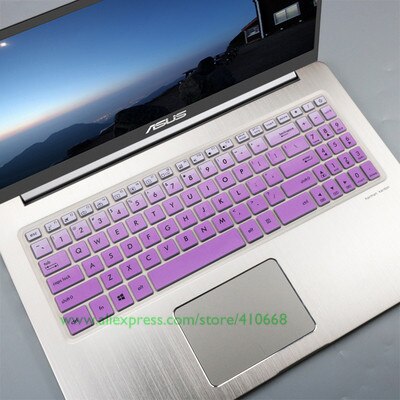 15.6 inch Laptop Keyboard Cover Skin For Asus VivoBook Pro 15 N580 N580G N580GD N580VD M580VD M580 NX580VD YX570ZD YX570ud YX570: Gradual Purple
