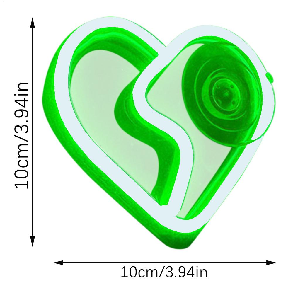 Luces decorativas para Interior de coche, luces LED, iluminación ambiental, forma de rotura del corazón, iluminación Interior para coche, luz de ambiente: Verde