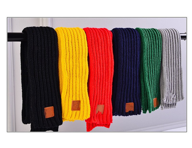 Winter Kids Scarves Warm Baby Boys Girls Scarf Solid Soft Scarf Collar Children Stretch Neck Ring