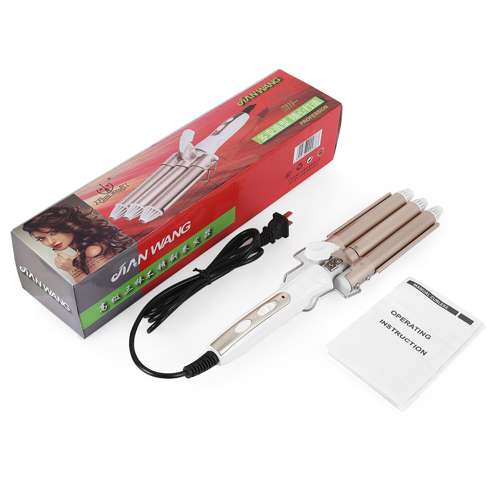 Hair Tools Curling Iron Ceramic Triple Barrel Hair Styler Hair Waver Styling Tools Hair Curlers Electric Curling: 25mm US