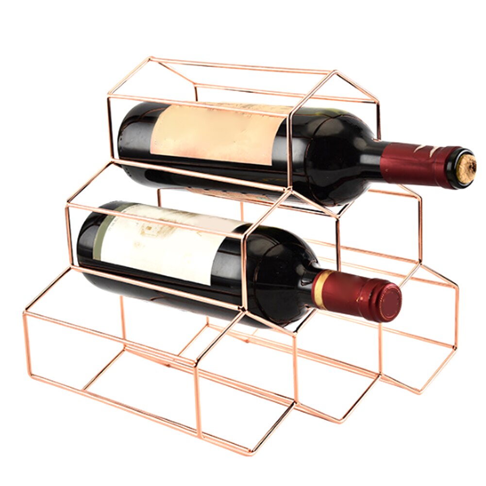 Fles Stapelbaar Stand Rack Bar Rvs Bijenkorf Vorm Home Decoraties Organizer Display Plank Wijnrek