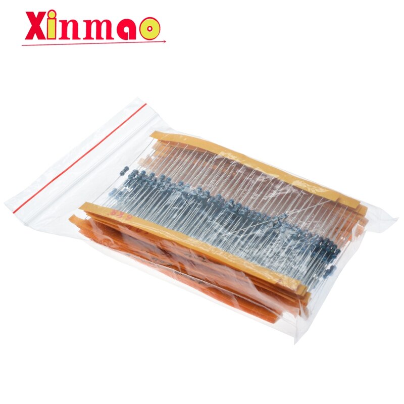 1 verpakking 300 stuks 10 -1m ohm 1/4w weerstand 1%  metaalfilmweerstanden weerstand assortiment kit set 30 soorten elk 10 stuks