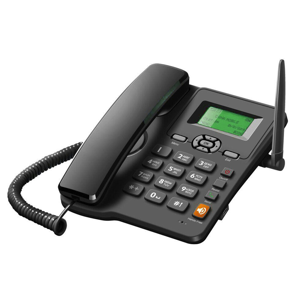 Telefoon Draadloze telefoon Desktoptelefoon Simkaart 2G Vaste draadloze telefoon met antenne Radiowekkerfunctie voor huisoproep