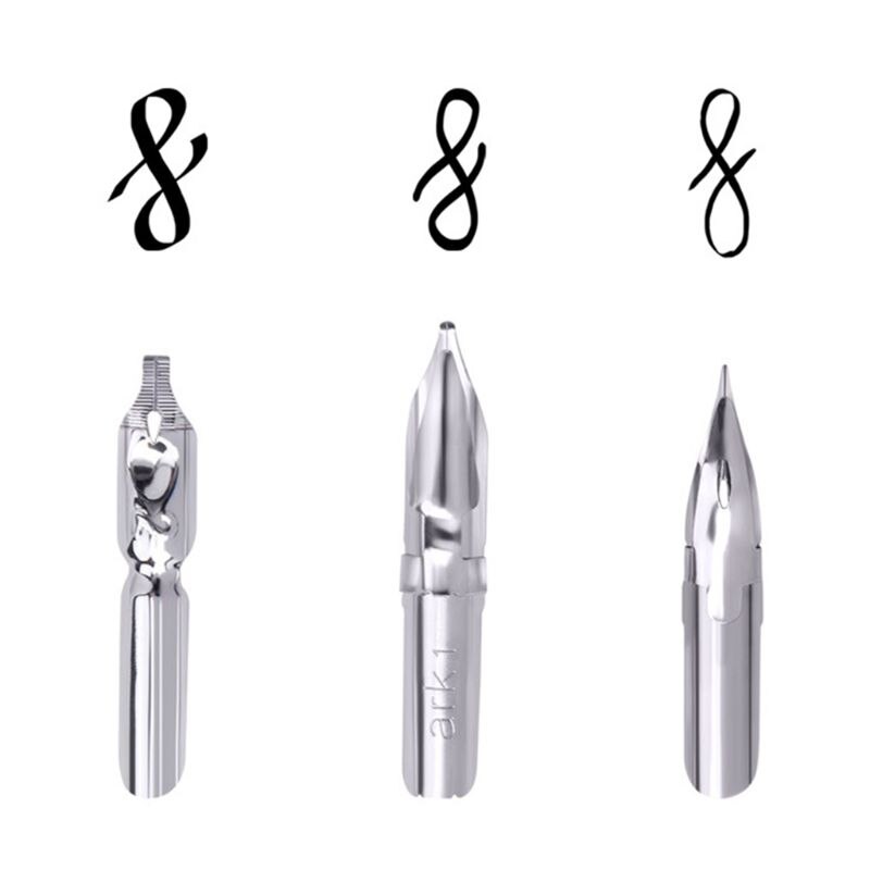Manga dip caneta conjunto comic pro kit de desenho 3 nibs titular madeira tinta ferramentas caligrafia u4ld