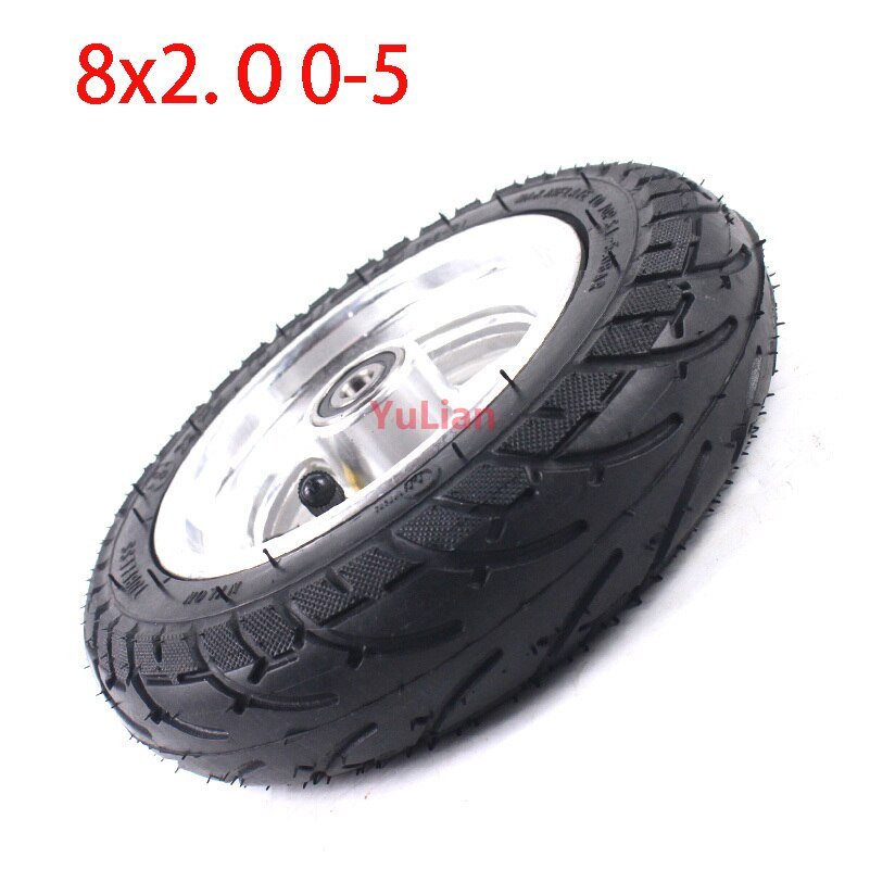 8 x 2.00-5 wiel tubeless vacuümband met aluminium velgen voor elektrische scooter kugoo  s3 s2 s1 c3 pocket bike rolstoel: B