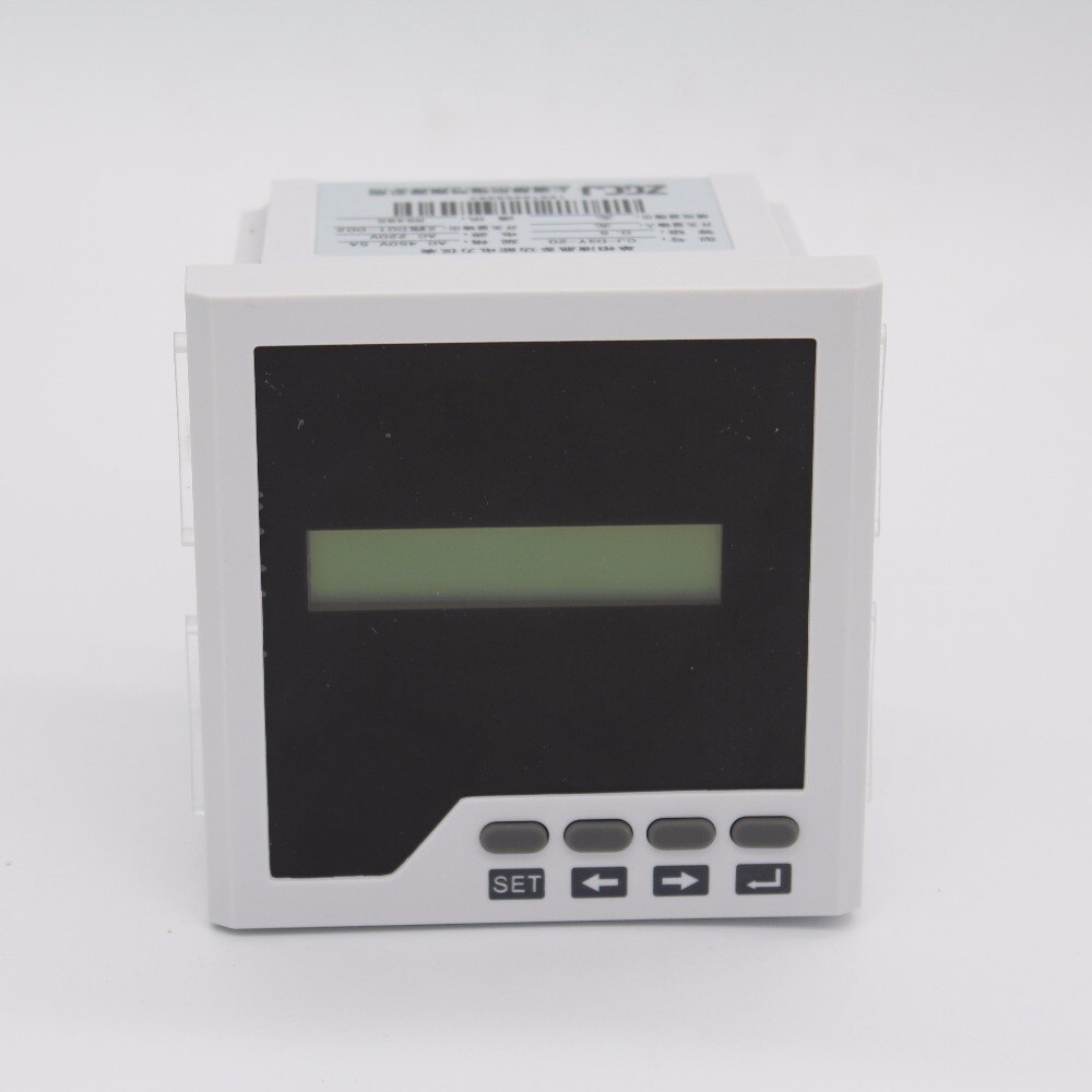 Single phase Multi-function power Meter LCD AC 0-450V A V Hz W KWH PF cos panel meter with 2 relay alarm output and RS485