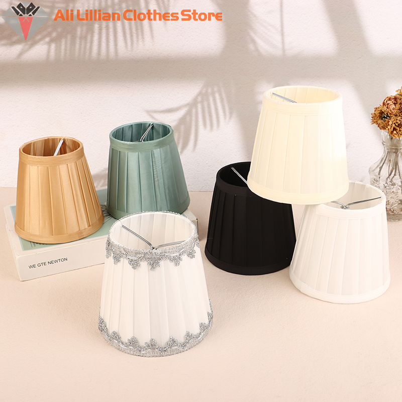 Durchmesser 12 cm moderner Stil Kronleuchter Stoff Lampenschirm Clip auf Mini Wandlampenschirm Hotel Schlafzimmer Nachttisch Stehlampe Hülse Startseite