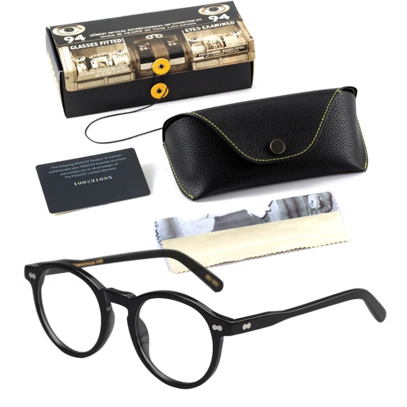 MILTZEN Lemtosh Eyeglasses Frames Women Johnny Depp Optical Glasses Frame Men Luxury Brand Vintage Acetate Computer Goggles: Yellow