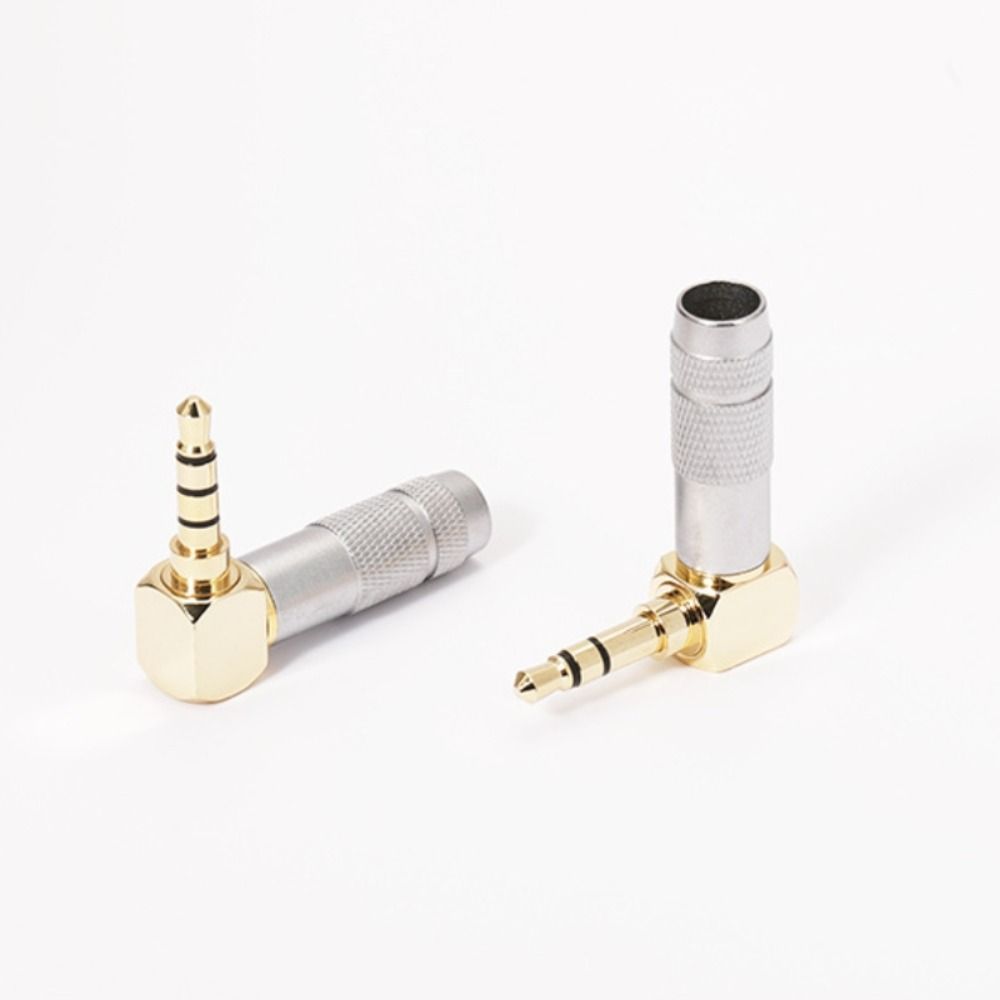 1/8" Jack 3.5 mm Speaker Terminal 3.5mm 3/4 Poles Right Angle Audio Jacks HIFI Portable Headphone Adapter