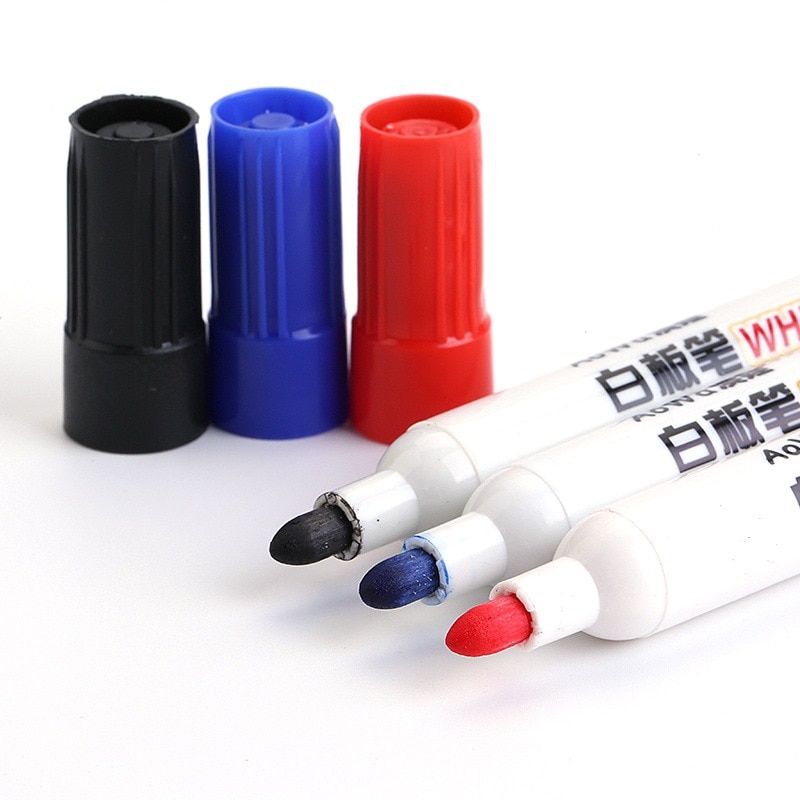 10Pcs Uitwisbare Whiteboard Marker Pen Kantoor Droge Wissen Markers Blauw Zwart Rood White Board Markers Office School Supplies Pennen