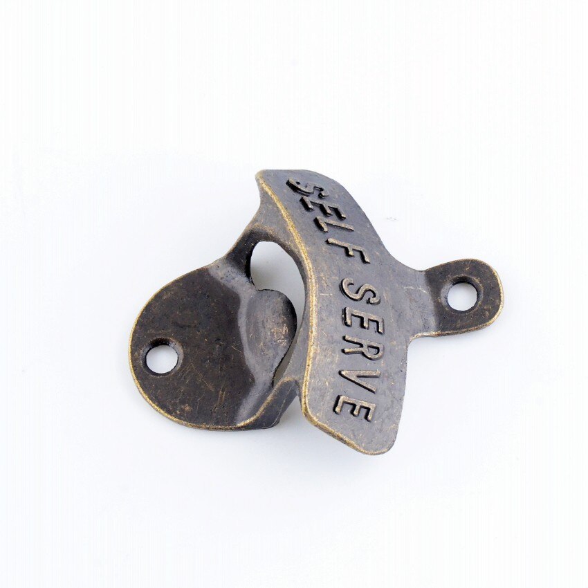 2 stks Iron Wandmontage Bar Bierglas Flesopener Keuken Gereedschap Flesopener Bier Opener Zonder Srew 77x64mm J3283