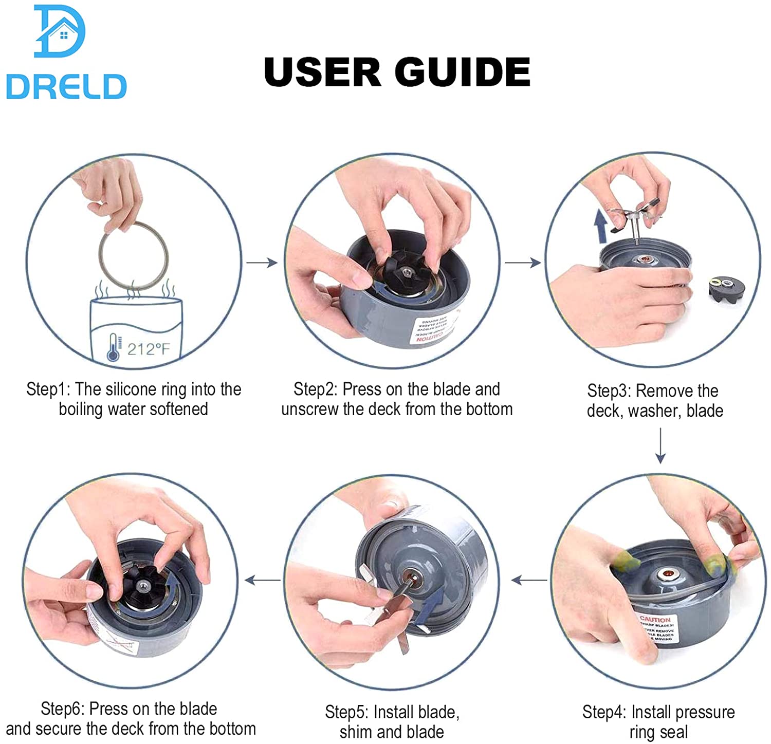 4 Stück Rührgerät-Dichtungsring, Gummiringe, Dichtungen mit Lippe, passend für Höhle Rührgerät-Ersatz der Nutribullet 600/900-Serie