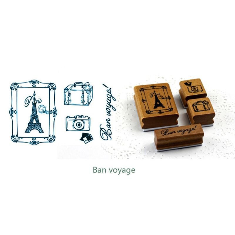 Barn barn håndlagde leker vintage stempel bokstaver håndkle fugl sommerfugl nøkkel krone mønstre scrapbooking skrivesaker stempler: Forby reise