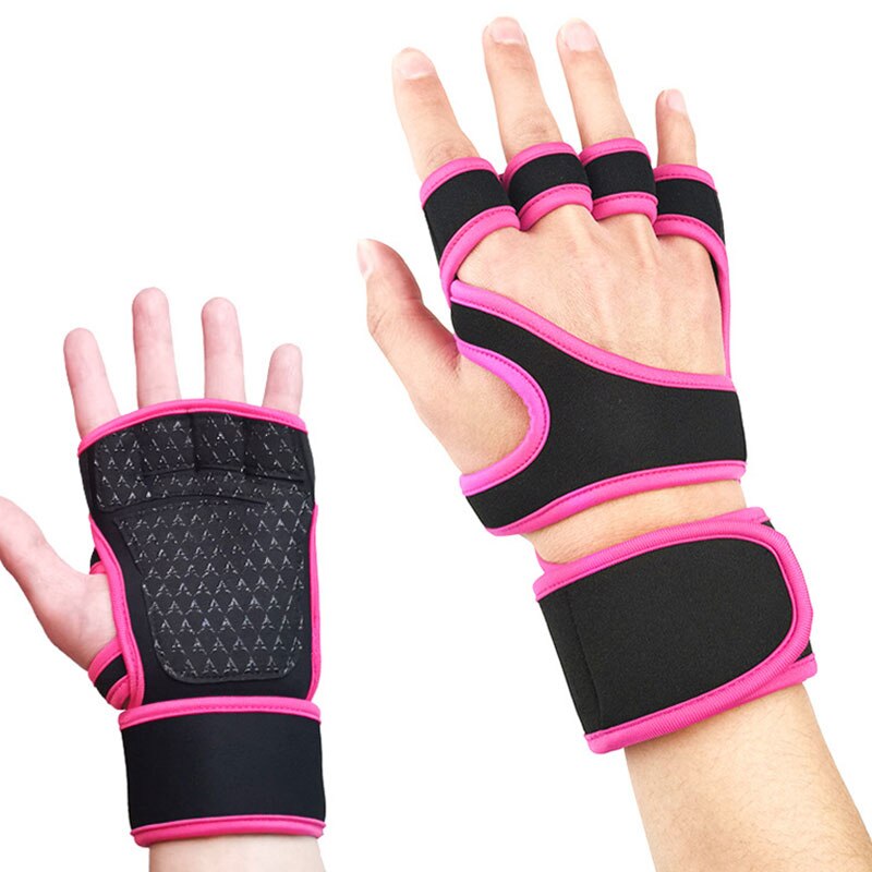 Gym Gewichtheffen Handschoenen Fitness Half Vinger Handschoenen Crossfit Workout Antislip Fietsen Yoga Krachttraining Polssteun