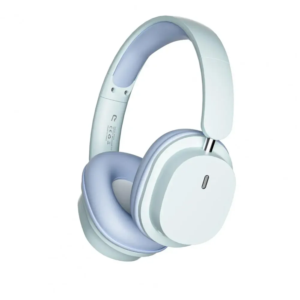 5.3 Wireless Bluetooth Headphones HIFI Stereo Portable Low Latency Gaming Earphones With Mic Over-ear Business Headset: Blue