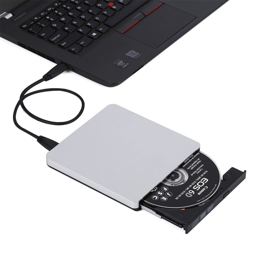 Practical External Hard Drive Box USB3.0 Portable External Interface Hard ODD HDD Drive Box SATA Disc Silver