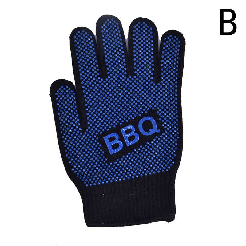 High temperature Resistant BBQ Fire Gloves Flame Retardant Non-slip Fireproof Grill Insulation Microwave Oven Gloves