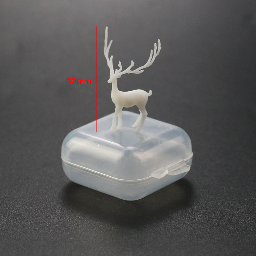 Voor leuke 3D Elanden Decoratie Bos Miniaturen Micro Landschap Decoratie Hars Vuller Kristallen Bol Plastic Fee Herten: Licht Groen
