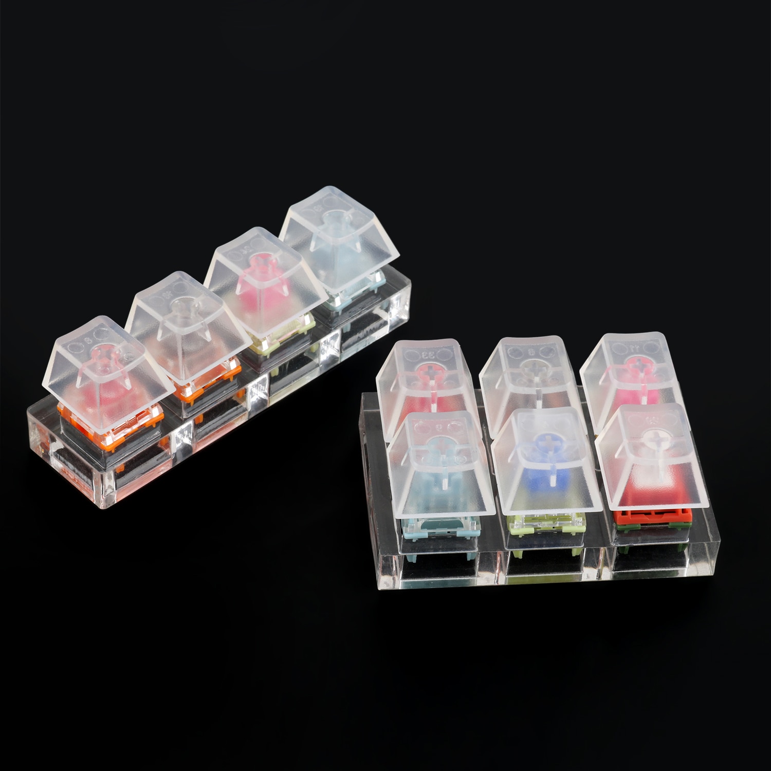 TTC Switches Keyboard Tester Kit Clear Keycaps Sampler PCB Mechanical Keyboard Translucent Keycaps Testing Tool