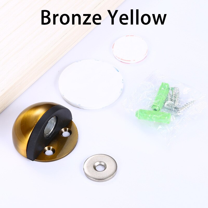 Stainless Steel magnetic door stopper dual catch no punching door bumper wedge wall door stopper: 10