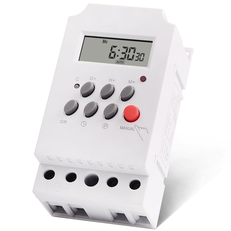 Digital Timer Switch KG316T-II 7 Days Programmable 24hrs Time Relay Output Load High Power 30A 12V 24V 110V 220V
