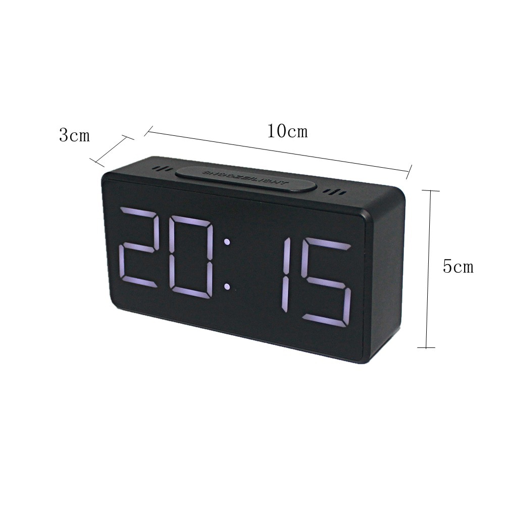 Simple Electronic Clock LED Alarm Clock Bedside Clock Student Alarm Clock Mirror Clock