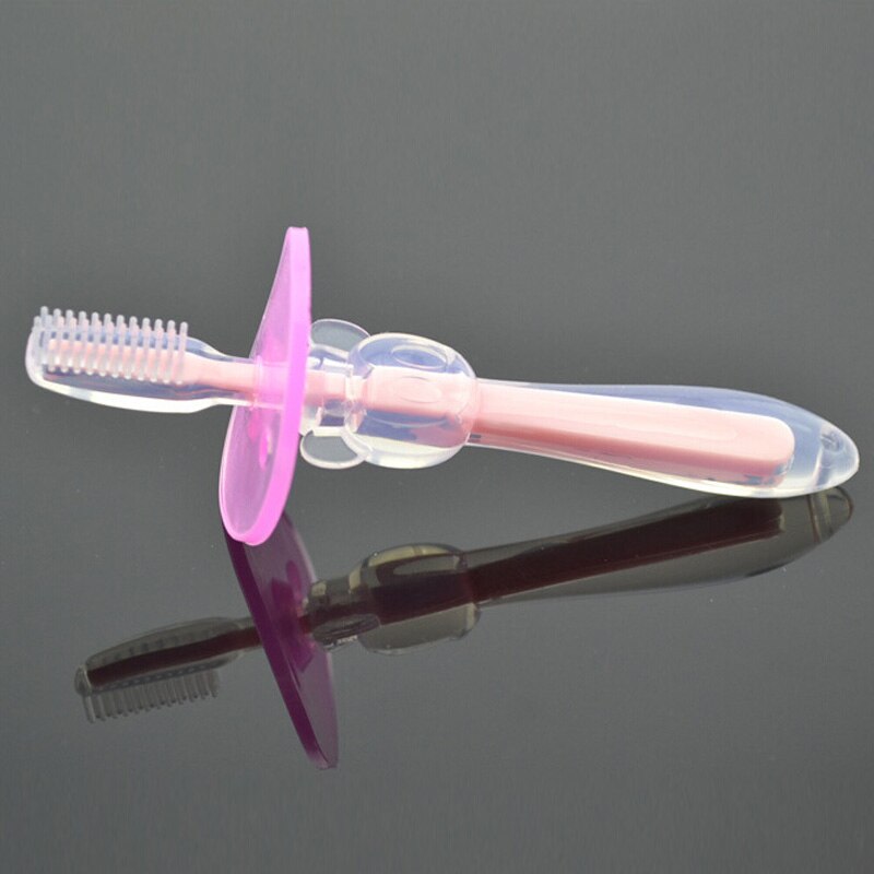 Brosse à dents en Silicone souple pour bébé | Brosse à dents à poils et dents cadulées, soins buccaux pour les soins de bébé, 1 pièce