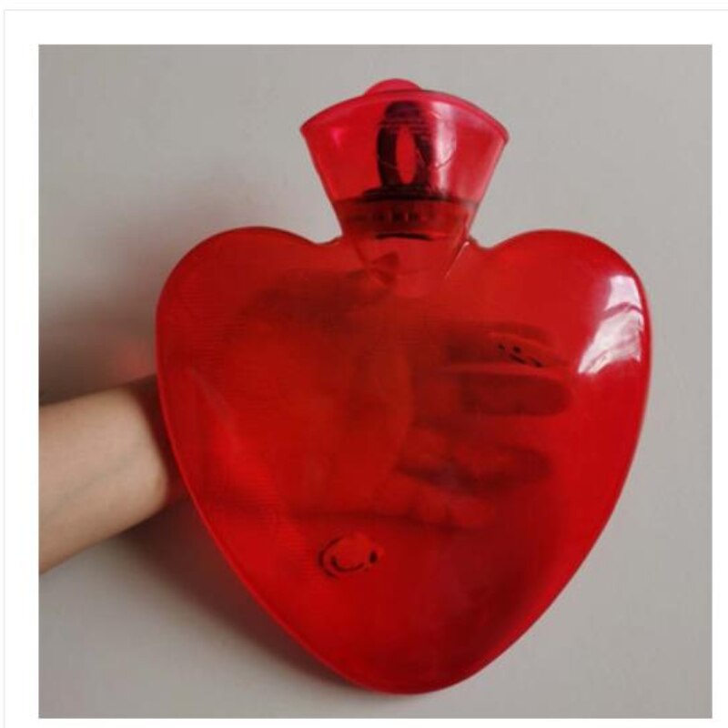 Borsa scaldamani a forma di cuore bottiglia di acqua calda di lavaggio in PVC riscaldamento della pancia invernale iniezione d&#39;acqua sicurezza antideflagrante: 1L-3