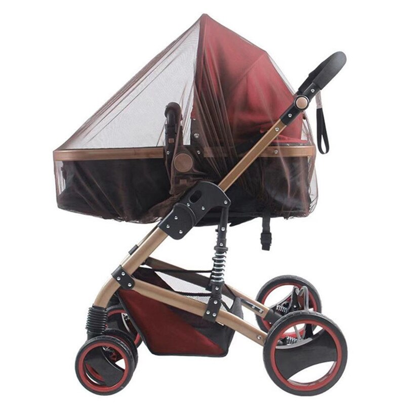 Cortina antimosquitos para cochecito de bebé, mosquitera para cochecito de bebé, cubierta para carro, cuidado de insectos, 150cm: Castaño