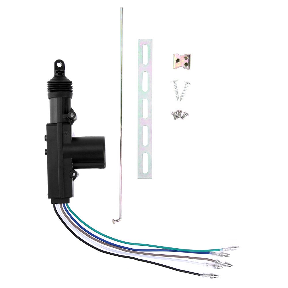 12V 2/5-Draad Auto Vergrendeling Actuator Auto Auto 'S Centrale Deurslot Motor Kit Voor Voertuig Elektrische Deurslot Auto-Accessoires: WHITE