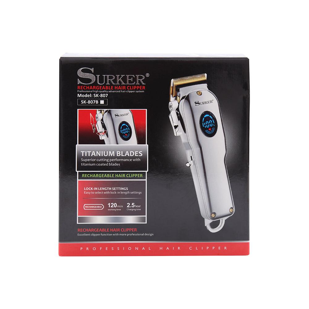 Surker tondeuse professionele kapper tondeuse verstelbare cutter voor mannen USB Charger kapsel machine draadloze tondeuse