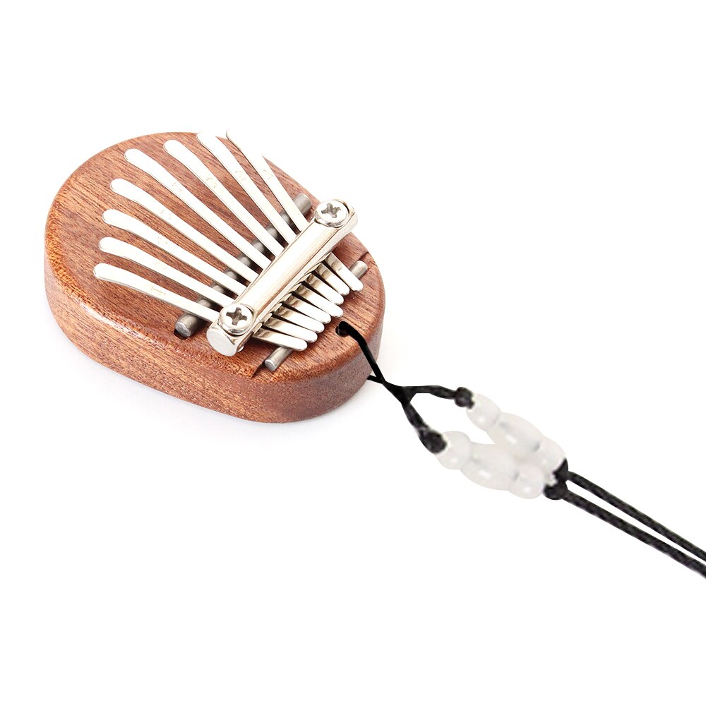 Mini Kalimba 8 Keys Thumb Piano Great Sound Finger Keyboard Musical Instrument Cute Accessory Pendant for Kids Girlfriend