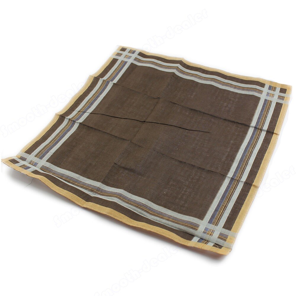 S-home Men's Classic Plaid Handkerchief Comfort Soft Cotton Blend 40*40cm MAR20