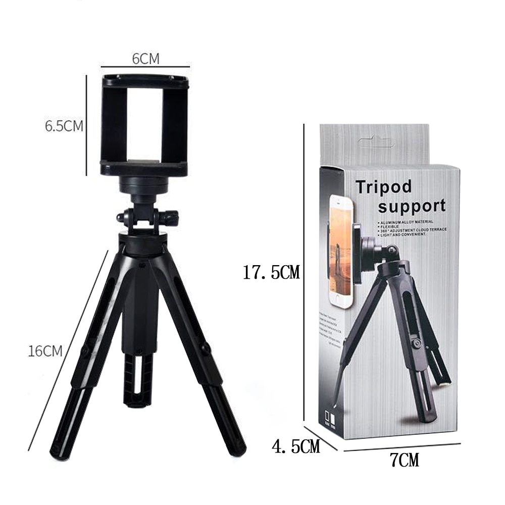 Mini Phone Tripod For Mobile Tripods Camera Dslr Selfie Stick Portable Extendable Self-Timer Tripod Clip Holder For IOS Android