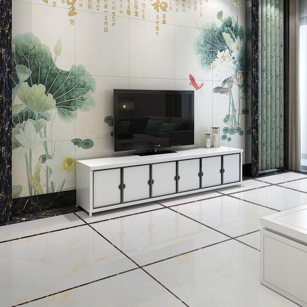 Durable Tile Stickers Classic Delicate Texture 500cmx5cm PVC DIY Self-adhesive Waterproof Floor Wall Tile Sticker Home Decor