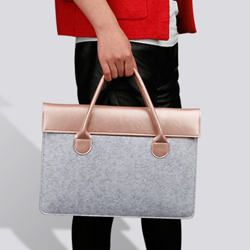 Vilten laptoptas voor 11 13 15 inch computer laptoptassen notebook tablet tas hoes hoes tablet handtassen voor vrouwen