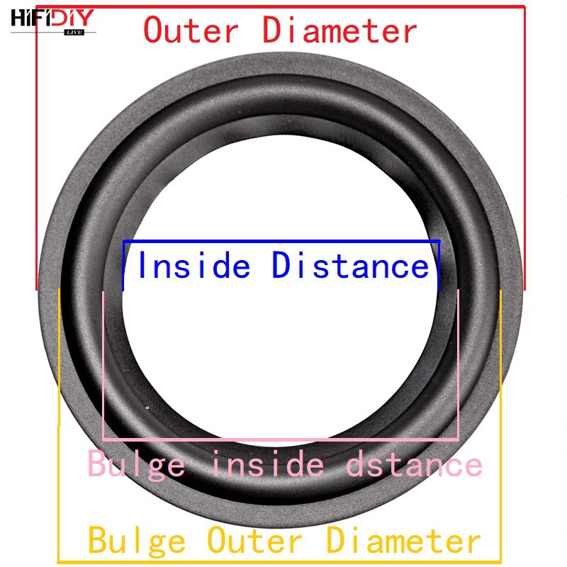 HIFIDIY LIVE 4-12 inch woofer Speaker Repair Parts Rubber surround edge Folding Ring Subwoofer(100~300mm) 4 5 6.5 7 8 10 12