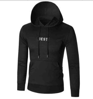 Abrigo de empalme de letras activas para hombre, ropa con capucha de camuflaje, abrigo de calle de hip-hop, sudaderas japonesas,: XXL / Negro