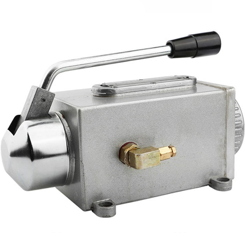 One Set Lubricating Oil Pump Hand-Actuated Cnc Router Electromagnetic Lubrication Pump Lubricator Stainless Steel Body