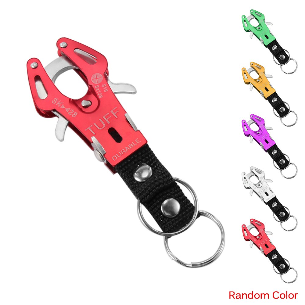 Gieken Vissen 5 Stuks Aluminium Karabijnhaak Sleutelhanger Outdoor Camping Klimmen Snap Clip Lock Gesp Haak Vissen Tool 5 Kleur: Default Title