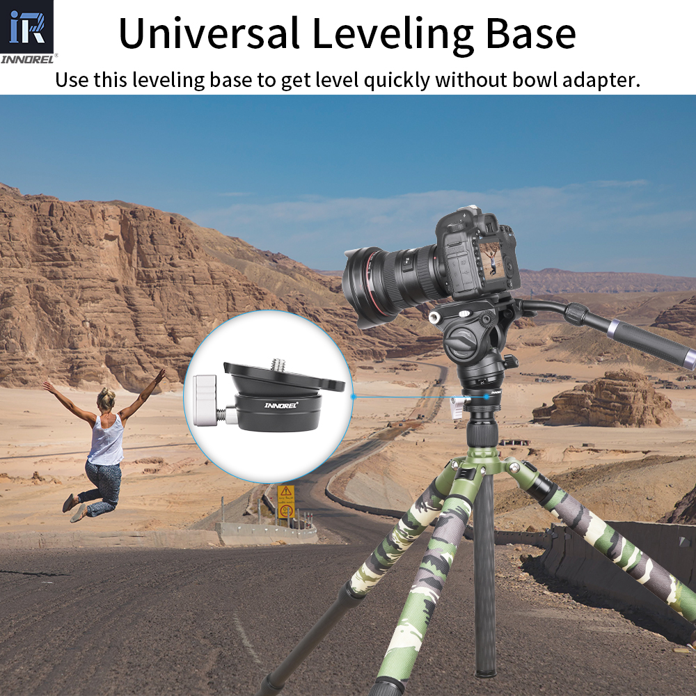 Trípode monopié de nivel Base de nivelación Horizontal INNOREL LB50 para fotografía aérea, , para cámara DSLR
