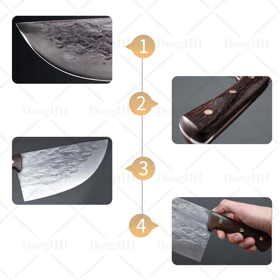 Kitchen Knives Set Chef Knives Forged Boning Knife Butcher Knife Kitchen Slicing Chopping Boning Cleaver
