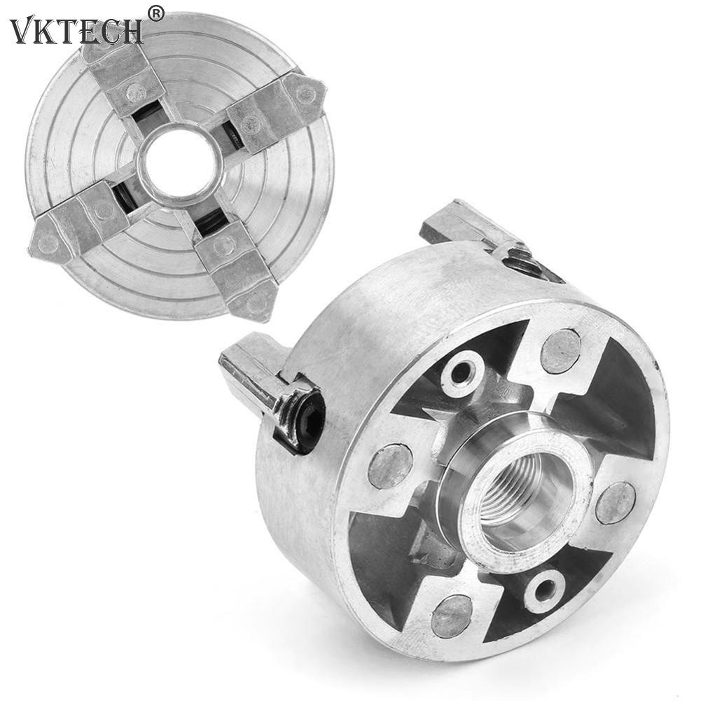 Four Jaw Chuck for Metal Mini Lathe M12x1mm Threaded Back 1.8-56mm/12-5mm Mini Lathe Accessory with Connecting Rod