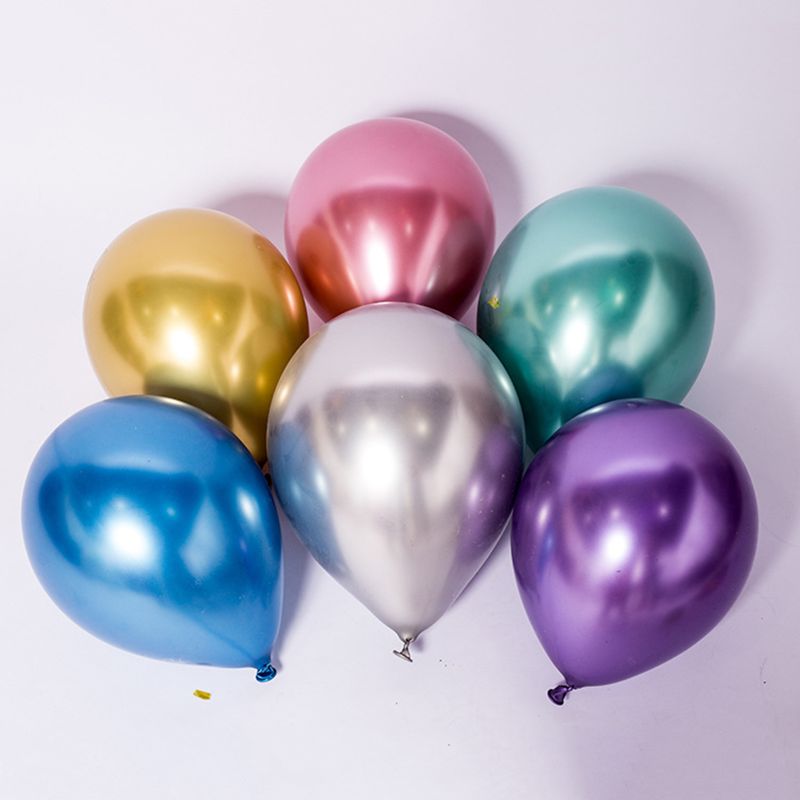 12" Latex Crystal Assorted Colour Balloons, Pack of 50