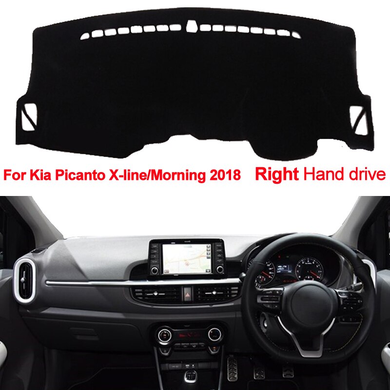 Car Dashboard Cover For Kia Picanto X-line / Morning Dash Board Dash Mat Pad Carpet Cover Auto Pad Rug Sun Shade Dashmat