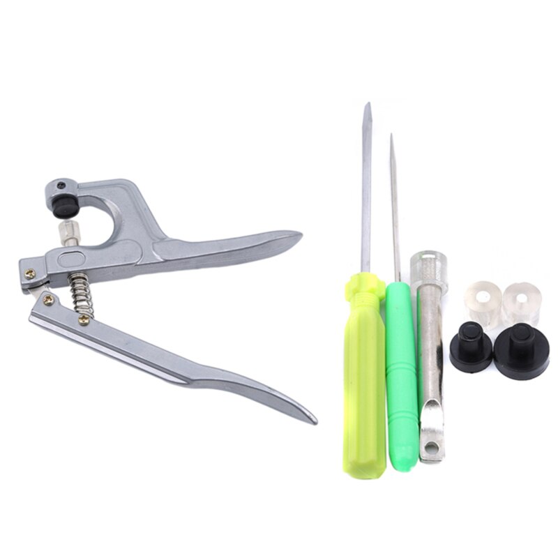 Plast fire-knap hånd tryk klemme manuel søm spænde træ finger knap maskine til husholdningstilbehør