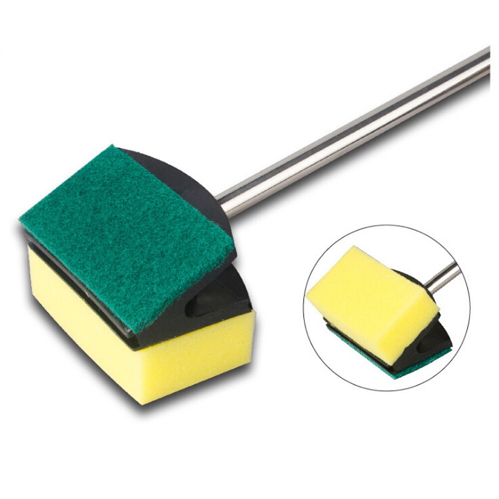 Glazen Aquarium Algen Geel Groen Dubbele Side Spons Aquarium Reinigingsborstel Tool Aquarium Accessoires Fisk Tank Gereedschappen