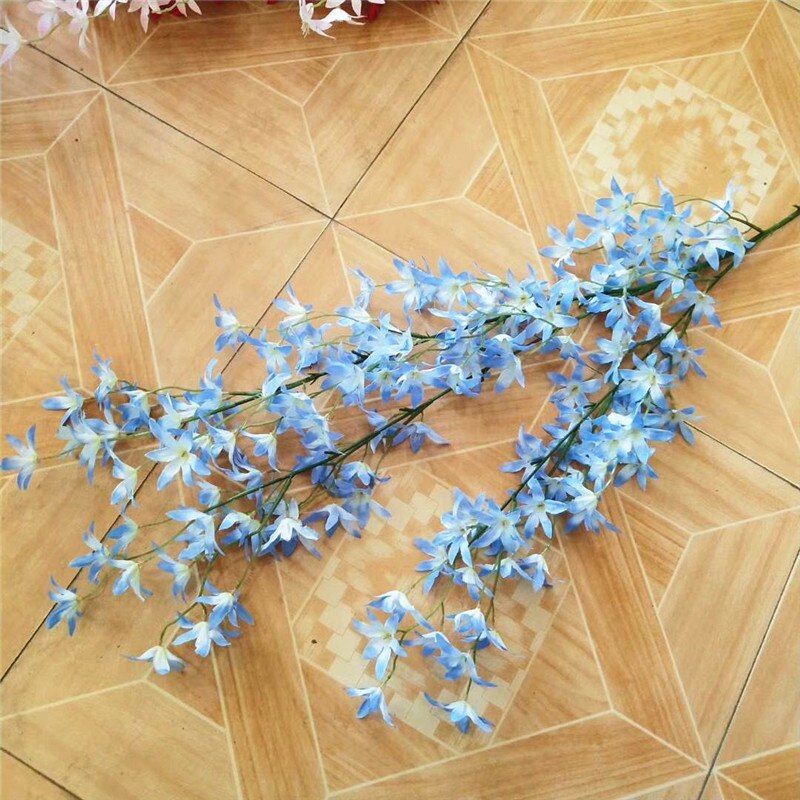 6 stk silke oncidium orkidé blomst gren dansende orkidé stilk til begivenhed bryllup træ dekoration kunstige dekorative blomster