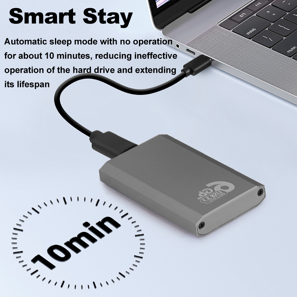 mSATA to USB 3.1 Gen2 6Gbps SSD Enclosure Adapter Strong Case with Type C Port for mSATA Internal Solid State Drive Hard Drive